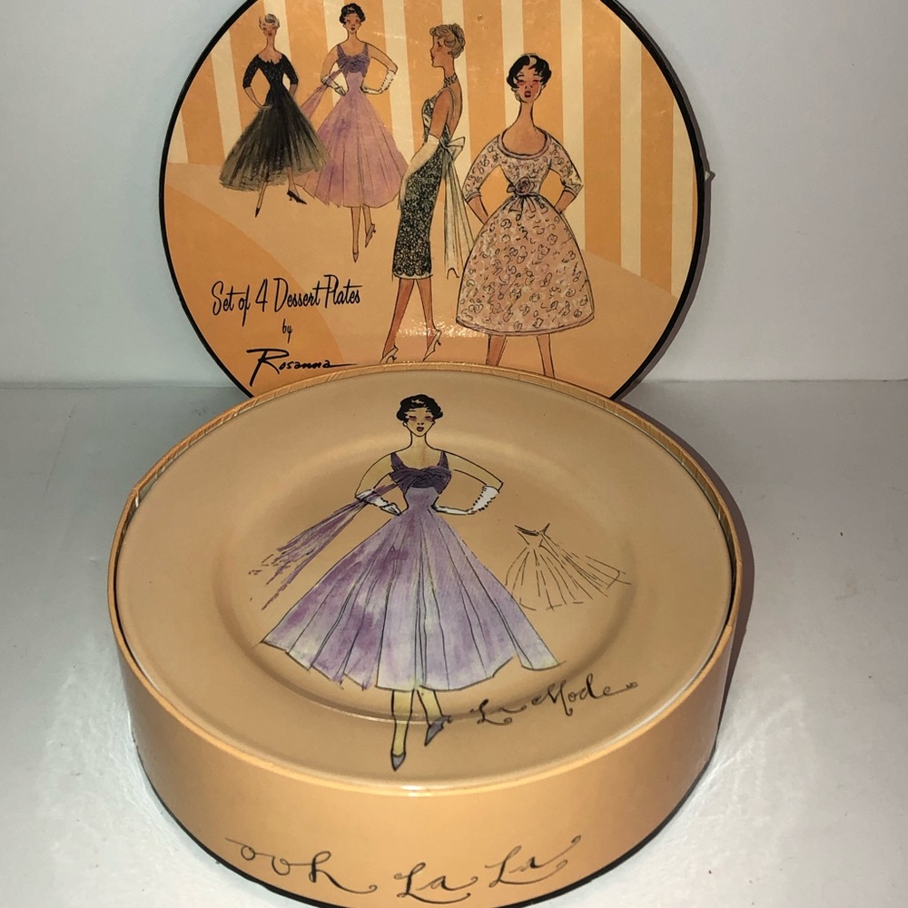 ROSANNA SALAD PLATES WOMEN Vintage Cocktail Dress